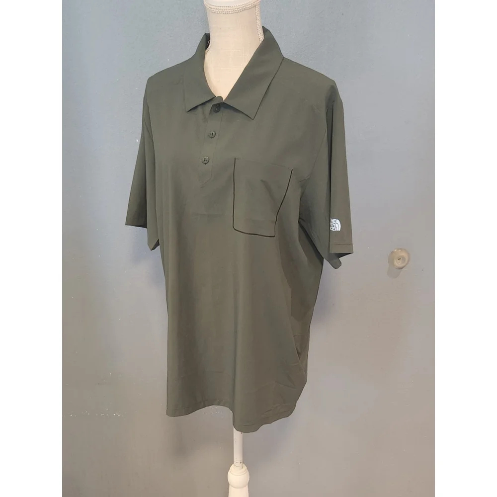 The North Face performance lightweight quarter button-down polo shirt